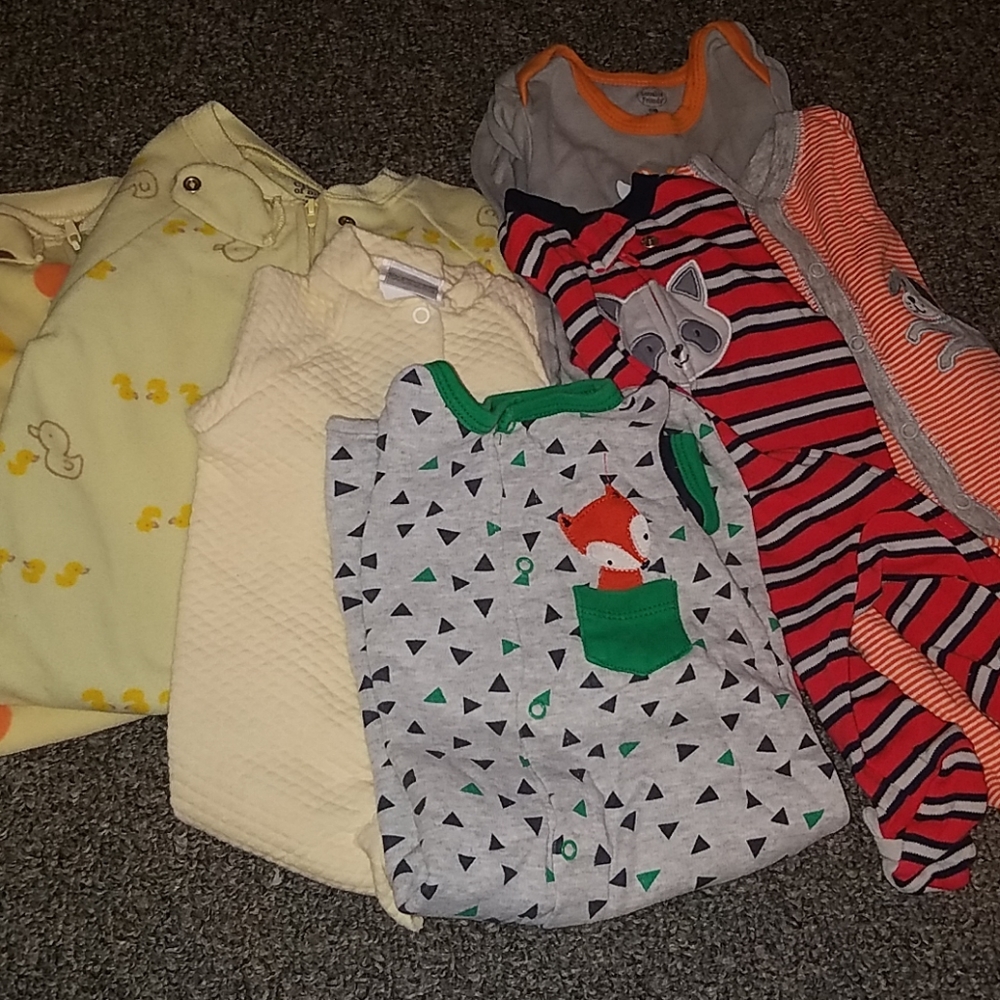 7 piece newborn boys pajamas